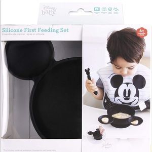 🖤 Black Mickey Mouse Silicone Suction Bowl